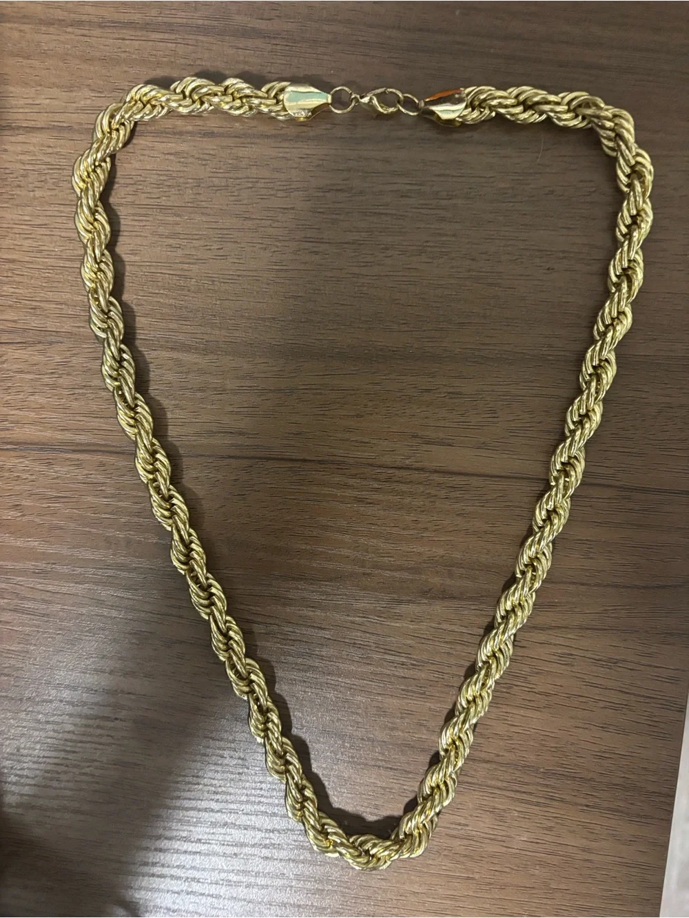 Thick Gold-Tone Rope Chain Necklace